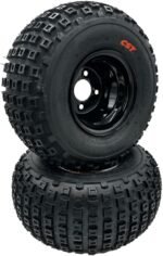 Set of 2-18x9.50-8 Knobby Wheel Assembly - Image 3