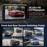 Miden S7 4K Dash Cam Front and Rear,64G SD Card,2160P+1080P FHD Dual Dash Camera for Cars,176°+160° Wide Angle,3.2'' IPS Screen Dashcam,Loop Recording,G-Sensor,WDR,24H Parking Monitor,Night Vision - Image 5