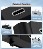 3-in-1 Car Organizers and Storage Box, Multifunctional Car Seat Back Storage Box with Tissue Holder, 2 Cup Holders & Purse Hooks, Back Seat Car Organizer for Kids and Travel (Black) - Image 4