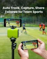 XbotGo Chameleon AI Auto Sports Action Camera - 4K 60FPS Soccer Camera and Basketball Tracking Camera for Team Sports, Live Streaming, No Subscription, Works with iOS & Android (Pearl Grey) - Image 3