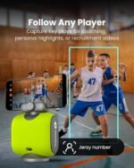 XbotGo Chameleon AI Auto Sports Action Camera - 4K 60FPS Soccer Camera and Basketball Tracking Camera for Team Sports, Live Streaming, No Subscription, Works with iOS & Android (Pearl Grey) - Image 4