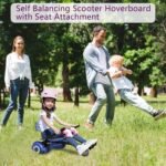 Self Balance Scooter Seat Attachment 6.5” Two-Wheel Self Balancing Electric Scooter with LED Light Flash Lights Wheels - Image 4