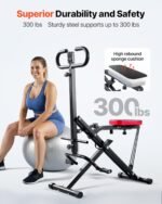 VEVOR Deep Squat Machine for Women Squat Rowing Machine for Home Easy Setup & Foldable Exercise Equipment, Glute Trainer Machine with 2-3 High-Strength Resistance Bands,for Gym Home Men - Image 4