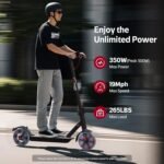 Electric Scooter for Adults, 15/25 Miles Long Range, 500W Peak Motor 19Mph Top Speed, Dual Brake, APP & Cruise Control, Foldable IP65 Waterproof Aluminum Alloy Frame Commuting E-Scooter - Image 4