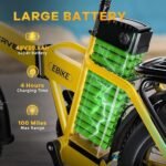 1000W Folding Electric Bike, 48V 20AH Large Removable Battery E Bike, 30+MPH, 80 Miles Max Range, 20" Fat Tire Ebikes for Adults, Adult Electric Bicycles for Long Commutes - Image 3