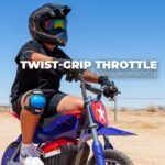 XtremepowerUS Electric Dirt Bike, 24V 250W Battery Powered Mini Dirt Bike, Electric Ride-On for Blue/Red - Image 3