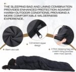 Tranqun Winter Sleeping Bag with Fleece Cotton Liner, Sleeping Bag for Adult, Warm Portable Waterproof Lightweight with Compression Sack for Cold Weather Camping Hiking Travel - Image 4