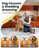 oneisall Dog Grooming Vacuum, 13000Pa Powerful 3L Dust Cup Pet Grooming Vacuum with Dog Clippers & Shedding Brush 7 Dog Grooming Kit, 3L Dust Cup, Super Quiet, 3 Suction Levels, BM3 - Image 3