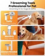 oneisall Dog Grooming Vacuum, 13000Pa Powerful 3L Dust Cup Pet Grooming Vacuum with Dog Clippers & Shedding Brush 7 Dog Grooming Kit, 3L Dust Cup, Super Quiet, 3 Suction Levels, BM3 - Image 6