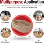 Majestic Pet 40 Inch Suede Shredded Memory Foam Mix Calming Large Dog Bed Washable 40 x 29 x 9 (Inch) - Cozy Soft Round Donut Dog Bed with Spine for Head Support - Pet Bed Stone - Image 6