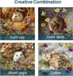 Sukh 150G Hamster Bedding - Flowers & Herbs Odor Control Dwarf Gerbil Robo Katy Habitat Decor Hamster Forage Gerbils Mice Lemmings Degus or Other Small-Sized Pets - Image 5