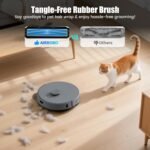 AIRROBO T25+ Robot Vacuum and Mop Combo, 5500Pa Suction, Pet Area Smart Boost, Carpet Detection, Tangle-Free Brush, LDS Mapping, APP Control, 3.5L Self-Empty Bin for Hard Floors, Carpets, Pet Hair - Image 4