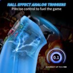 Dinosoo RGB Wireless Controller for PS5/PlayStation 5 PC, Bluetooth Controller with Turbo, Macro, Dynamic Vibration, 6-Axis Motion Control, 3.5mm Audio Jack, 1000mAh Battery, Speaker - Blue - Image 4