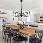 Farmhouse Chandeliers for Dining Room Light Fixtures 8 Lights Black Chandelier Light Fixture Ceiling Hanging Rustic Chandelier for Living Room Bedroom Entryway - Image 3