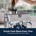 De'Longhi La Specialista Opera Espresso Machine – Cold Brew & Espresso Maker with Smart Tamping, Burr Grinder, Milk Steam Wand/Frother & 19-Bar Pressure – For Lattes & Cappuccinos - Image 8