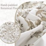 WONGS BEDDING Comforter Set Queen Size, 8 Pieces Brown Floral Botanical Comforter Sets, Bed in a Bag Soft Lightweight Microfiber Bedding Sets for All Seasons (90"x90") - Image 5