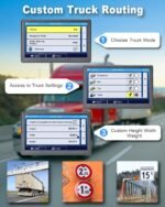 OHREX GPS Navigator for Car, Truck GPS Commercial Drivers 2025, Trucker GPS of Semi Turck, Lifetime Free Maps Updates, with 7 inch Touch Screen, Spoken Driver Alerts - Image 4