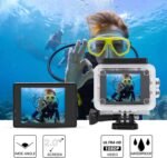 Action Camera, 1080P 30fps 12MP 30M Sports Camera 2 Inch with Accessories for Vlogging, Diving, Skiing(Black) - Image 3