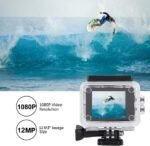 Action Camera, 1080P 30fps 12MP 30M Sports Camera 2 Inch with Accessories for Vlogging, Diving, Skiing(Black) - Image 4