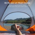 BISINNA 2/4 Person Camping Tent Lightweight Backpacking Tent Waterproof Windproof Two Doors Easy Setup Double Layer Outdoor Tents for Family Camping Hunting Hiking Mountaineering Travel - Image 5