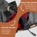 Double Sleeping Bag for Adults Kids, XL Queen Size 2 Person All Season for Warm & Cold Weather, Lightweight Compact with Compression Sack Camping Essentials for Backpacking Hiking - Image 5