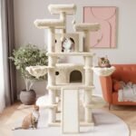 SHA CERLIN 68 Inches Multi-Level Large Cat Tree for Large Kitties/Big Cat Tower with Condo/Cozy Plush ‌Pussycat Perches/Sisal Scratching Posts and Hammocks/Activity Center/Beige - Image 3