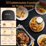 Fullwill Air Fryer with Viewing Window 6QT,5-in-1 Multi-Function(Air Fry,Roast,Bake,Reheat,Dehydrate) plus 7 One-Touch Presets for Wings,Fries,Steak and More,85% Less Oil Cooking for Families - Image 4