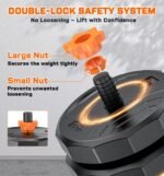 5-in-1 Adjustable Dumbbell Set, 33/44/66/88lbs Free Weights Set with Connector, Used as Kettlebells, Barbell, Push up Stand, Standard 1" Plates, Fitness Exercises for Home Gym Suitable Women/Men - Image 5