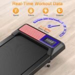 Treadmills for Home Small with 0%-8% Incline and APP Sync, Compact Under Desk Walking Treadmill Pad with Handle Bar Removable, Remote Control and LED Display, 2.5HP - Image 4