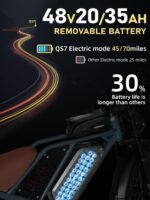 DEEPOWER Electric Bike for Adults,1500W/3500W Peak Motor,30MPH Electric Bicycle,48V 20AH/35AH/60AH Battery,35-180 Miles,20" Fat Tire Ebike, Shaman0 7-Speed Electric Dirt Bike - Image 4