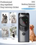 New Bark no More Ultrasonic Pet Training Device,Rechargeable Anti Barking Device for Dogs,Dog Barking Silencer,Without Hurting Your Pet (Dark Grey) - Image 3