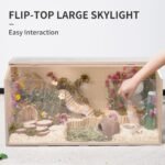 23.6 inch Wooden Hamster Cage, Large Habitat, Openable Top, Transparent Acrylic for Interior View, Ventilated, Easy to Clean, for Syrian Hamster, Dwarf Hamster, Gerbil, Other Small Pet Animals - Image 6