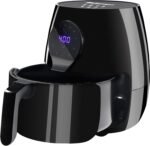 Elite Gourmet EAF5317D Digital 5.3Qt Hot Air Fryer 7 Menu Functions 1350W Oil-Less Healthy Cooker, Timer & Temperature Controls, PFOA/PTFE Free, Black - Image 3