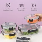 JoyJolt 24pc Borosilicate Glass Storage Containers with Lids | 12 Airtight/Freezer Safe Food Storage Containers for Pantry and Kitchen | Meal Prep Container for Lunch | Glass Tupperware Set - Image 5