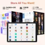 Tablet,10.1" Android Tablet with Octa-core Processor 24GB RAM 128GB ROM HD IPS Touchscreen 8H Battery, Wi-Fi 6, BT 5.0, Dual Camera, Android 15 Tablets 2025 - Image 4