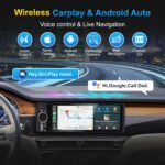 Single Din Car Stereo with Apple CarPlay & Android Auto, 6.36 Inch HD Touch CarPlay Screen, Backup Cam,Bluetooth, USB Type-C, SWC, EQ, FM Radio (with External Mic) - Image 3