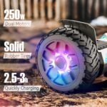 LIEAGLE Hoverboard for Adults, 8.5'' Two Wheel All Terrain Off Road Hover Board with Bluetooth Speaker, Self Balancing Scooter with Flashing LED Lights - Image 3