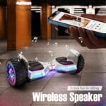 LIEAGLE Hoverboard for Adults, 8.5'' Two Wheel All Terrain Off Road Hover Board with Bluetooth Speaker, Self Balancing Scooter with Flashing LED Lights - Image 6