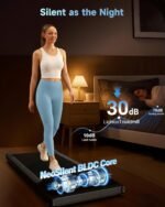 Lichico NeoSilent Walking Pad Treadmill Under Desk for Home with BLDC Core and Extra-Large Belt, App and Remote Control, Portable and Compact for Small Space - Image 3