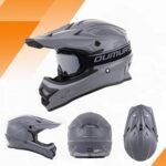 Adult ATV Dirt Bike Helmet with Goggles Gloves & Mask Adjustable Sun Visor Motorcycle Adult Helmet Off-Road Motocross Downhill Moped MX for Unisex-Adult-Gray, L - Image 3