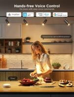 Govee GU10 Smart Bulb, Matter RGBWW Light Bulb Work with Alexa, Google Assistant, WiFi & Bluetooth Color Changing MR16 LED Bulbs, 64 Dynamic Scenes, Syncs with Music, 4 Pack, 400LM, GU10 Base - Image 4