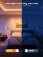 Govee GU10 Smart Bulb, Matter RGBWW Light Bulb Work with Alexa, Google Assistant, WiFi & Bluetooth Color Changing MR16 LED Bulbs, 64 Dynamic Scenes, Syncs with Music, 4 Pack, 400LM, GU10 Base - Image 5