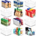 12 PACK Multi-Use Clear Plastic Storage Bins for Organizing w/ Labels - Home, Kitchen, Bathroom, Office, Pantry Cabinet Shelf Organizer Bins - SOHO Collection, RV, Fridge Organization Containers - Image 8