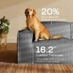 Marsail Modular Sectional Sofa, 111" L-Shaped Modular Sectional Couch with Deep Seat, Freely Combinable Sectional Clound Sofa for Living Room, No Assembly, Plush Corduroy Fabric, Grey - Image 6