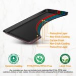 NutriChef 8-Piece Nonstick Stackable Bakeware Set - PFOA, PFOS, PTFE Free Baking Pan Set w/Non-Stick Coating, 450°F Oven Safe, Round Cake, Loaf, Muffin, Wide/Square Pans, Cookie Sheet (Plum) - Image 4