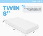 Neo Sleep 8 Inch Twin Cooling Gel Memory Foam Mattress Medium Firm CertiPUR-US Certified Foam, Mattress in a Box Enhanced Pressure Relief Removable Soft Cover No Fiberglass (Twin, 8 in) - Image 3