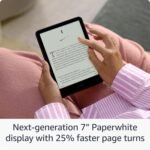 Kindle Paperwhite Essentials Bundle including All-new Kindle Paperwhite (16GB) - Raspberry, Plant-Based Leather Cover - Raspberry, and Power Adapter - Image 4