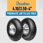 10-Inch Replacement Tire and Wheel 4.10/3.50-4" - 10” Pneumatic Utility Tires for Cart, Dolly, Hand Truck, Generator, Lawnmower, Garden Wagon with 5/8” Axle Bore Hole - Double Sealed Bearings (2 pack) - Image 3