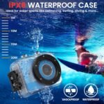 Pyle Gear Pro Sports Action Camera - 1080P Full HD Waterproof Camcorder, 12MP Camera, 2.4" Touch Screen, USB & HDMI Ports, with Remote Control, 1500mAh Lithium Battery, Mounting Accessories (Blue) - Image 5