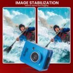 Pyle Gear Pro Sports Action Camera - 1080P Full HD Waterproof Camcorder, 12MP Camera, 2.4" Touch Screen, USB & HDMI Ports, with Remote Control, 1500mAh Lithium Battery, Mounting Accessories (Blue) - Image 6